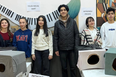 Ankara'da sokak kedilerine öğrencilerden 'patikondu'