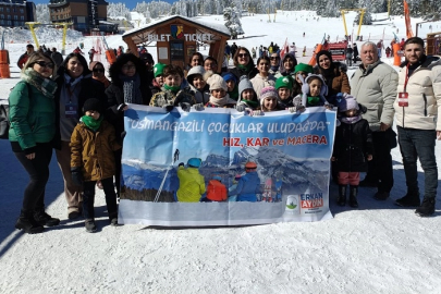 Osmangazili çocukların kayak yapma mutluluğu