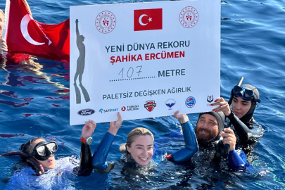 107 metrede paletsiz 'Şahika' rekor!