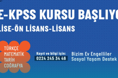 Nilüfer Belediyesi’nden engelli bireylere ücretsiz E-KPSS kursu