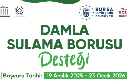 Bursa Büyükşehir’den çiftçiye damla sulama borusu desteği..