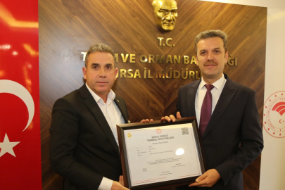 Bursa'da 7 tarımsal örgüte 'Birinci Derece' belge