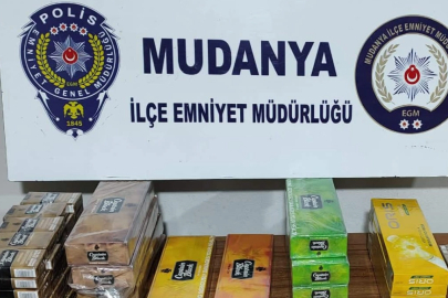 Mudanya'da 219 paket kaçak sigara ele geçirildi