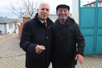 Başkan Bozbey’den Yaren Leylek ve Adem Amca'ya ziyaret